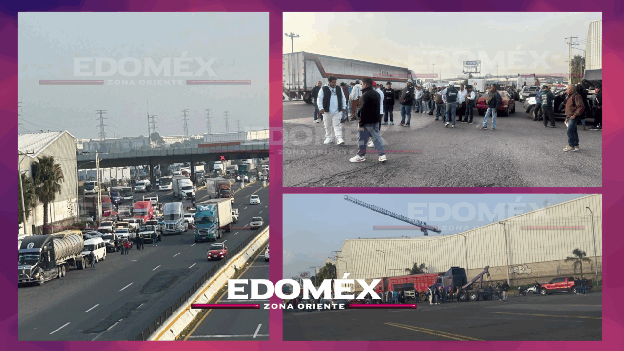TRANSPORTISTAS BLOQUEAN ACCESOS A CDMX PARA EXIGIR ALTO A LA VIOLENCIA; CASETA DE ECATEPEC ENTRE LAS AFECTADAS