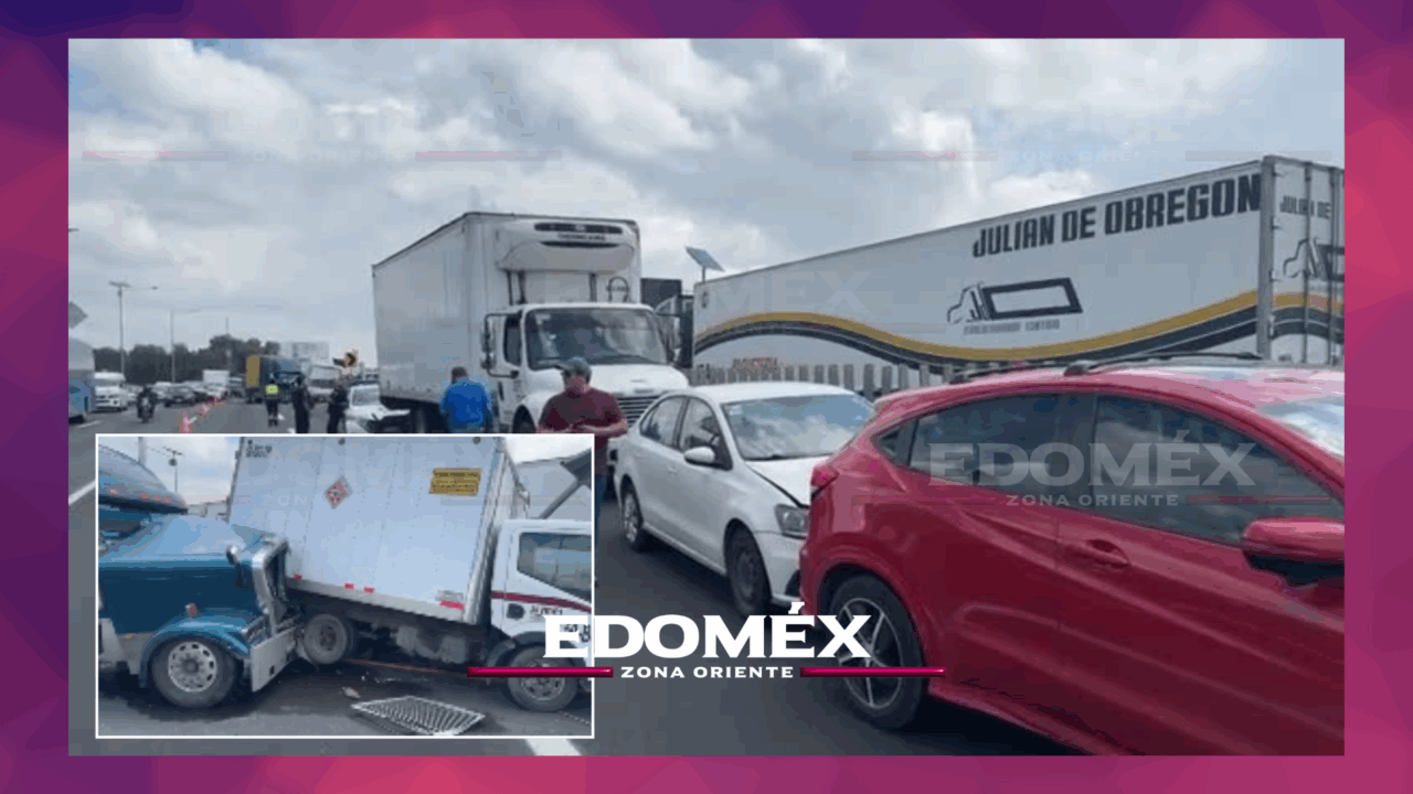 DOS CHOQUES PROVOCAN CAOS EN LA AUTOPISTA MÉXICO–PACHUCA
