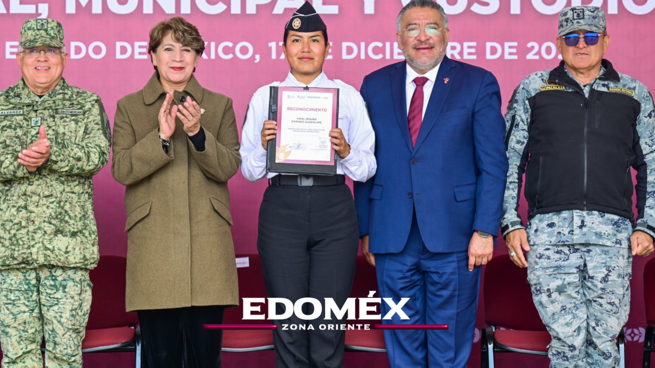 DELFINA GÓMEZ ENCABEZA GRADUACIÓN DE POLICÍAS Y REFUERZA SEGURIDAD EN EL EDOMÉX