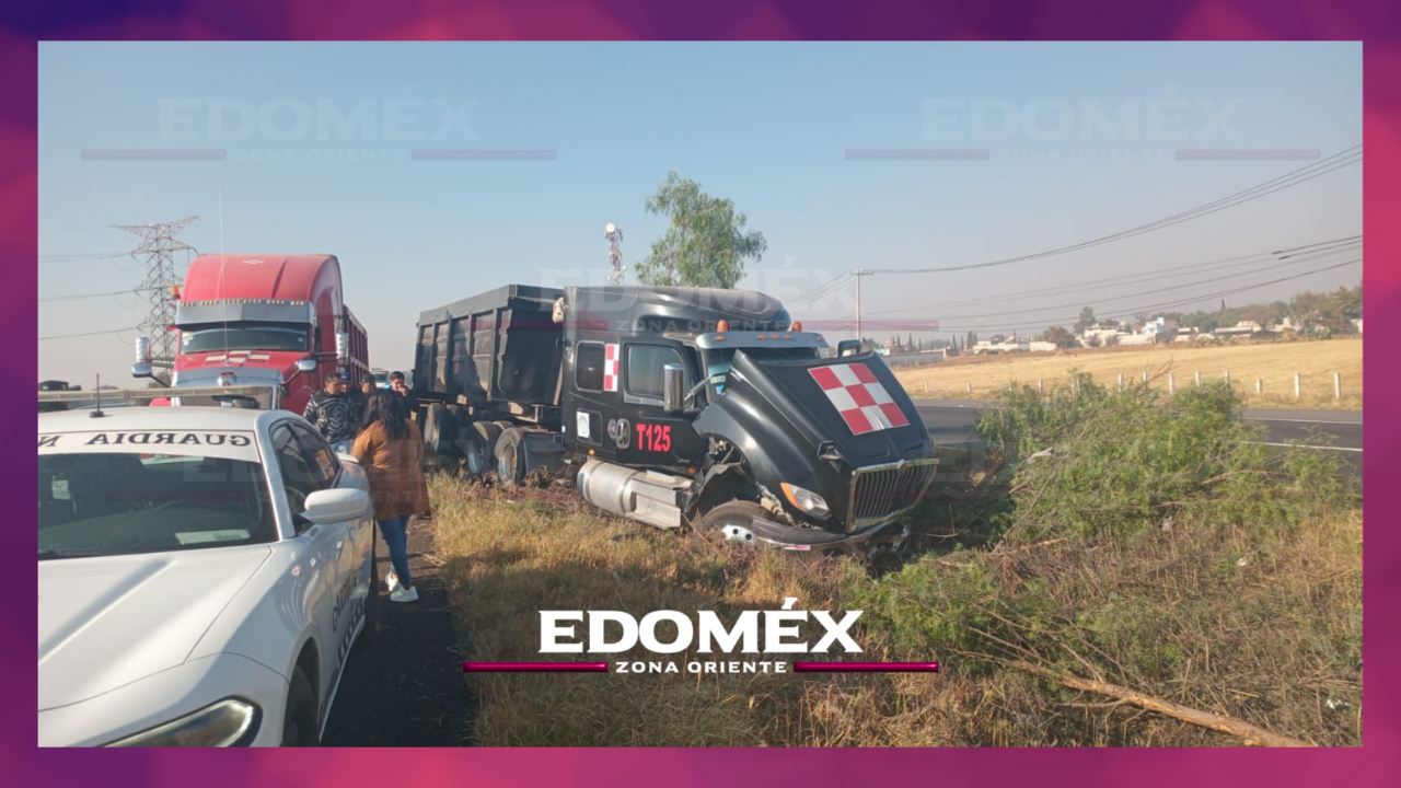 TRÁFICO INTENSO POR GÓNDOLA SINIESTRADA EN LA MÉXICO–PIRÁMIDES