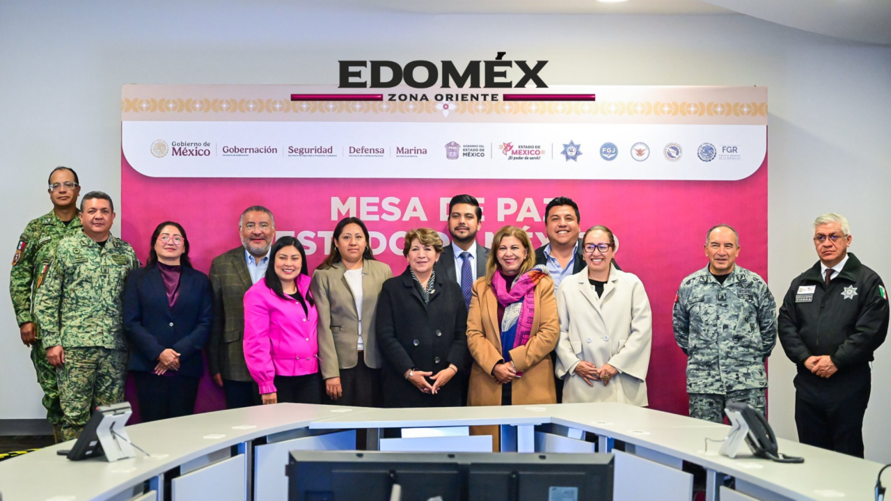 DELFINA GÓMEZ ENCABEZÓ LA MESA DE PAZ EN TOLUCA: RESULTADOS POSITIVOS EN SEGURIDAD