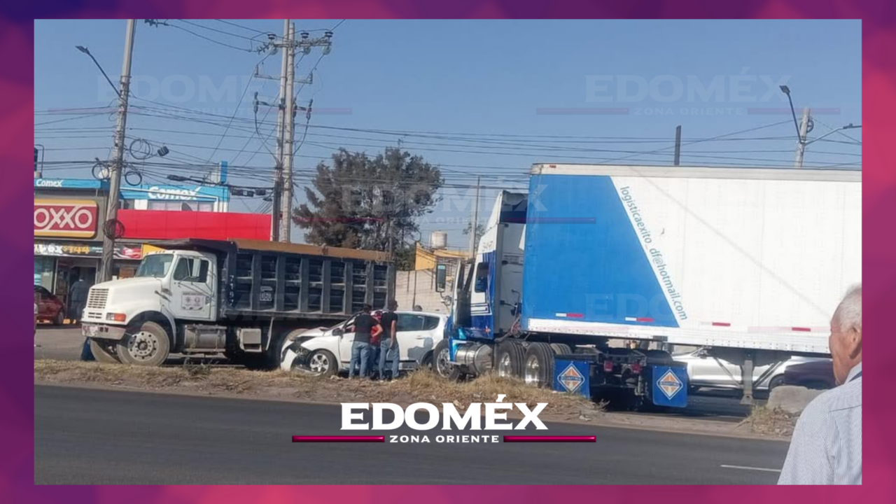 CHOQUE EN LA LECHERÍA–TEXCOCO A LA ALTURA DE SAN ISIDRO ATLAUTENCO