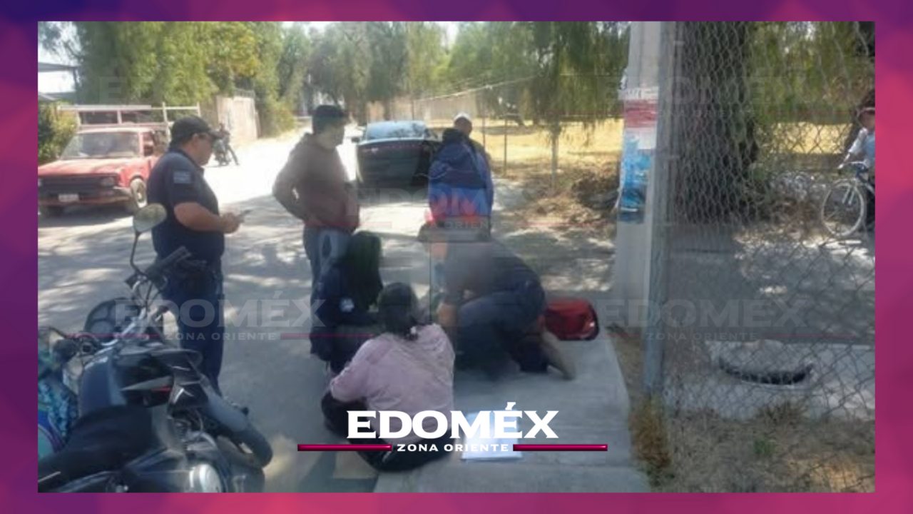 DERRAPE DE MOTOCICLETA EN SAN LORENZO, ZUMPANGO