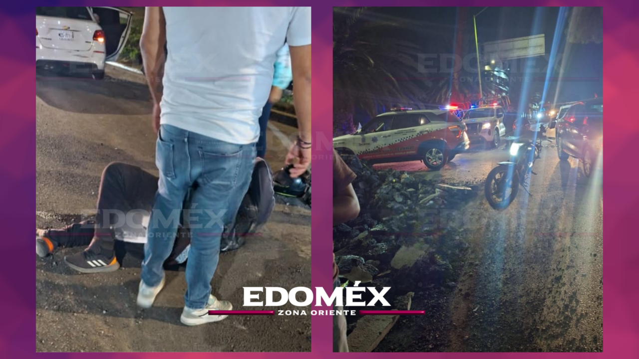 DERRAPE EN AVENIDA NACIONAL POR REGISTRO ABIERTO EN TECÁMAC