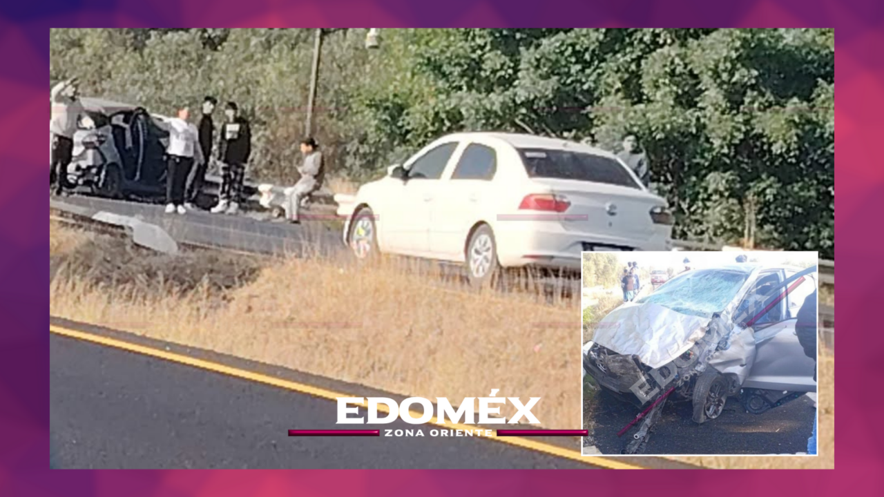 FUERTE CHOQUE EN LA MÉXICO–PIRÁMIDES RUMBO A CDMX