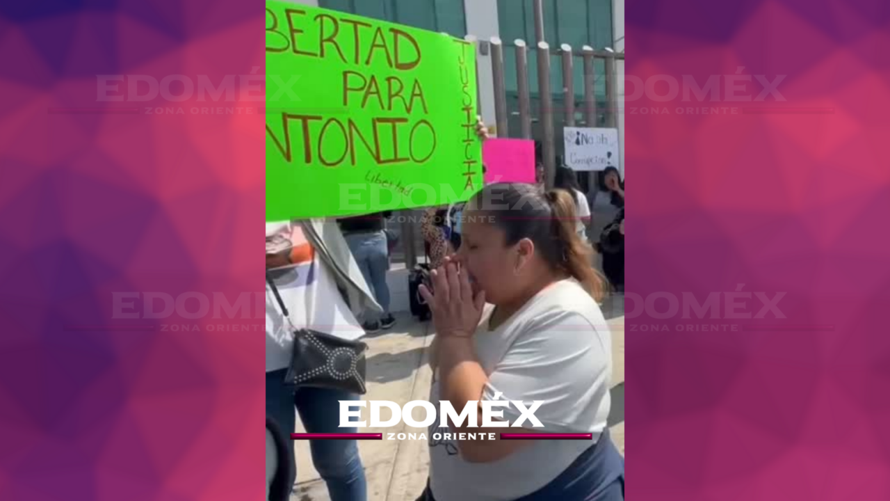 VECINOS DE CHIMALHUACÁN SE MANIFIESTAN EN JUZGADOS DE NEZAHUALCÓYOTL