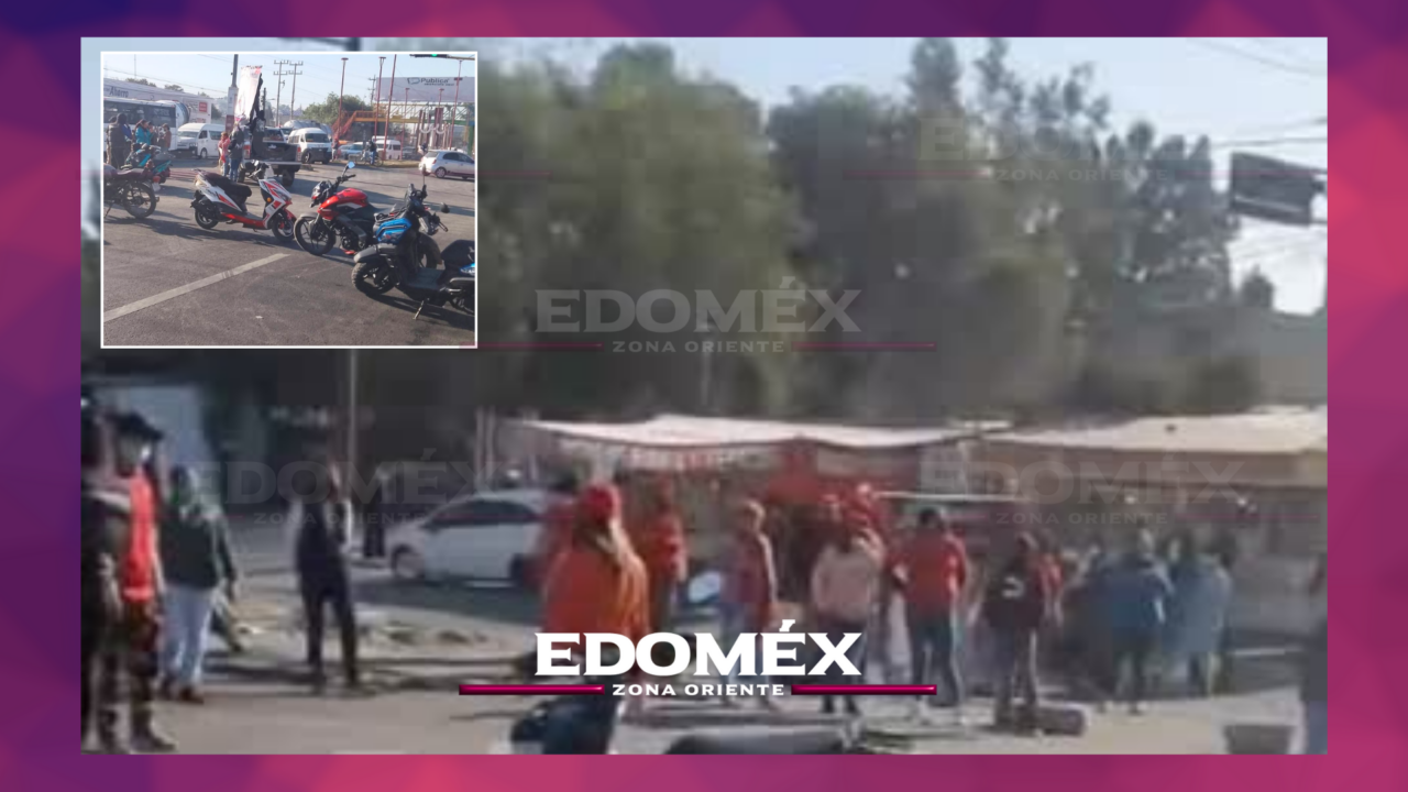 BLOQUEO TOTAL EN LA MÉXICO–TEXCOCO A LA ALTURA DEL CONALEP